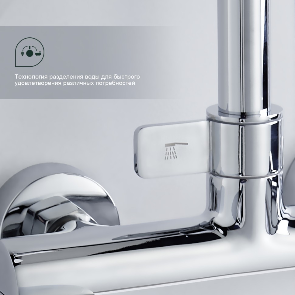 Душевая система Splenka для ванны и душа S41.24.03 Золотой сатин