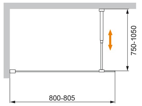 Стекло для шторки на ванну CEZARES LIBERTA-80/155-C