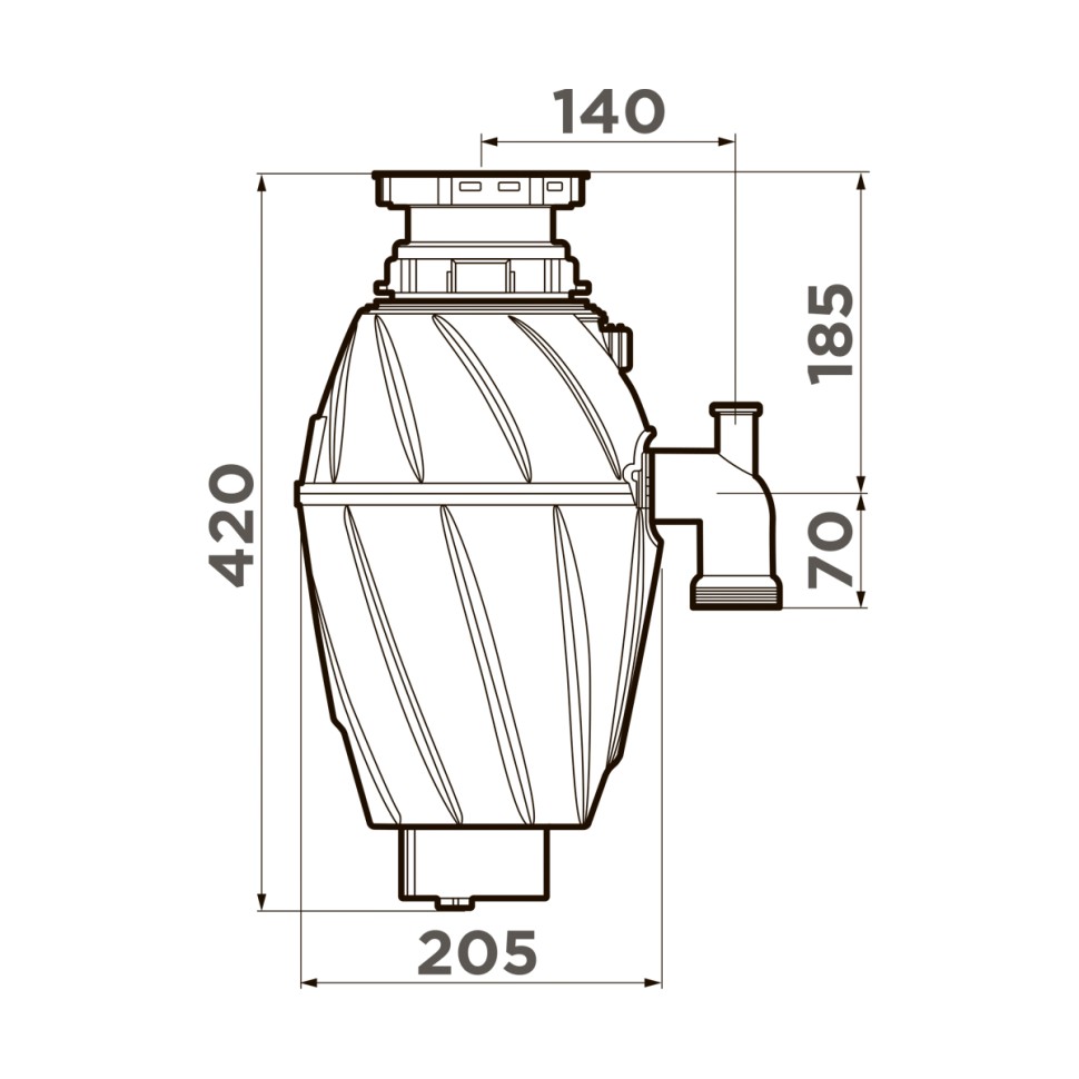 Измельчитель пищевых отходов Omoikiri Nagare 750