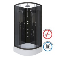 Душевая кабина Niagara Classic NG-6501-14BKTG (90х90х210) средний поддон(26см),черный,стекло тонированное,4 места