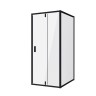 Душевое ограждение Niagara Nova NG-83-8AB-A90B (80х90х195) прямоугольник,черный,дверь распашная,стекло прозрачное,2 места
