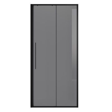 Дверь в нишу Niagara Nova NG-85-10TB (100х195) черный матовый,стекло тонированное,дверь раздвижная,1 место