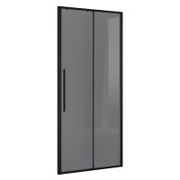 Дверь в нишу Niagara Nova NG-85-10TB (100х195) черный матовый,стекло тонированное,дверь раздвижная,1 место