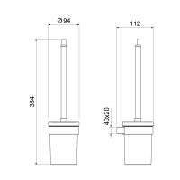 Щетка для туалета Timo Luiro 18561/17 золото матовое