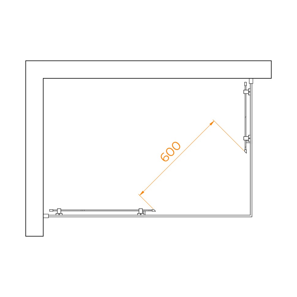 Душевой уголок RGW PA-040 (Прозрачное, 800x1200)
