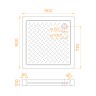 Поддон для душа квадратный керамический RGW CR B Черный 900x900