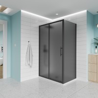 Душевой угол Veconi Evo 100SP GR 1200х1200x1950, графит брашинг, тонированное стекло