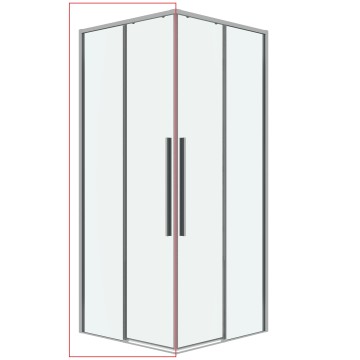 1/2 душевого ограждения Grossman Galaxy 1/2.K33.01.90.10.00 (90х195) хром,стекло прозрачное, 1 место
