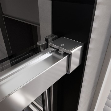 Боковая панель Veconi Premium Trento SP-40CH, 800х2000, хром, стекло прозрачное