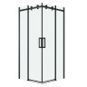 Душевое ограждение Grossman Classic 300.K33.04.9090.21.00 (90х90х195) квадрат,раздвижная,черный матовый,стекло прозрачное, 2 места