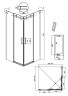 Душевое ограждение Grossman Classic 300.K33.04.9090.21.00 (90х90х195) квадрат,раздвижная,черный матовый,стекло прозрачное, 2 места