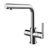 Смеситель для кухни GRB KITCHENS 51831510 с краном питьевой воды, двухрычажный, хром