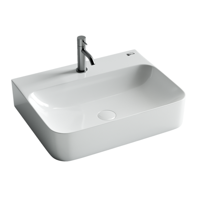 Умывальник AURA с 1 отверстием для смесителя, без перелива 610x480x140мм