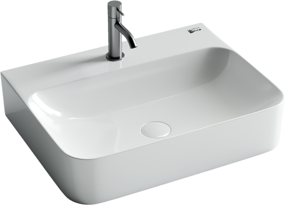 Умывальник AURA с 1 отверстием для смесителя, без перелива 610x480x140мм