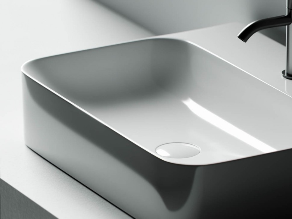 Умывальник AURA с 1 отверстием для смесителя, без перелива 610x480x140мм