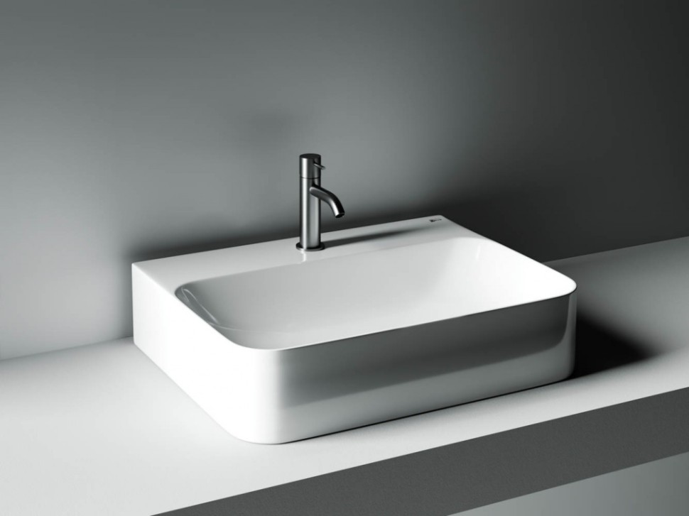 Умывальник AURA с 1 отверстием для смесителя, без перелива 610x480x140мм