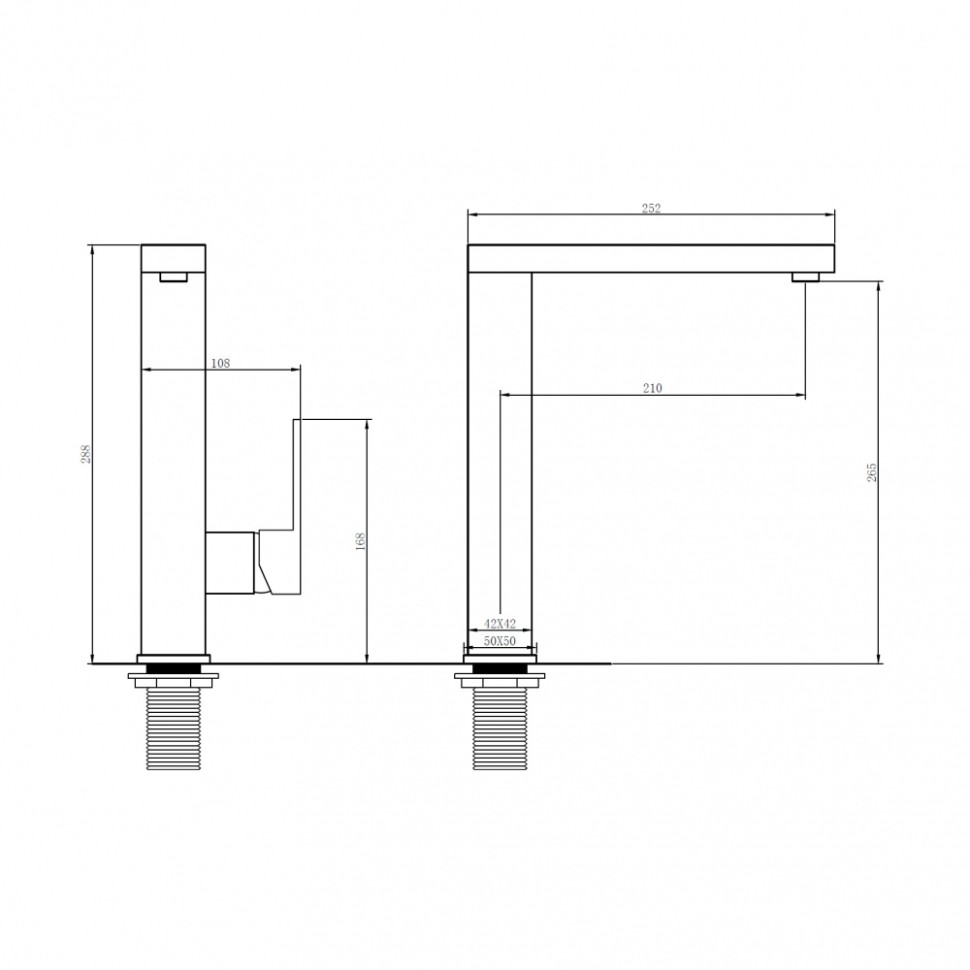 Смеситель ABBER Daheim AF8214B для кухни, черный матовый