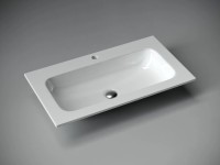 Раковина накладная мебельная Grace прямоугольная, с отверстием под смеситель, 810x457x137 мм, цвет белый