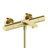Термостатический смеситель для ванны и душа SANCOS Etna, брашированное золото, PVD покрытие, арт. SC9006BG
