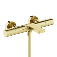 Термостатический смеситель для ванны и душа SANCOS Etna, брашированное золото, PVD покрытие, арт. SC9006BG