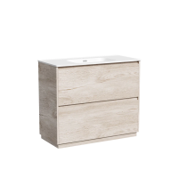 Тумба под раковину SANCOS Libra Floor напольная, 990х450х840, c двумя ящиками оснащенными доводчиками, дуб галифакс натуральный, арт. LB100FEG