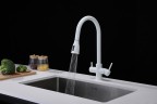 Смеситель для кухни LANGE, белый матовый, La214212-WH, Paulmark