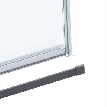 Душевая дверь Комо Софт (Como Soft) VDS-1CS130CLGM, 1300, вороненая сталь, стекло прозрачное