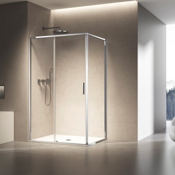 Душевой уголок Слим 8мм (Slim 8mm) VSR-6SL9012CL, 1200*900, хром, стекло прозрачное