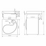 Раковина над стиральной машиной Uperwood Comforty 60х60х11 см, серая матовая