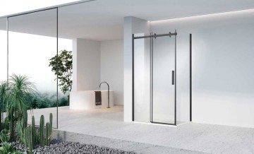 Душевой уголок Комо-Н (Como-N) VSR-4CN1012CLB, 1200*1000, черный, стекло прозрачное