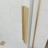 Душевой угол Veconi Ottimo P10 G, 800x800x1900, золото брашинг, стекло янтарное