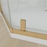 Душевой угол Veconi Ottimo P10 G, 800x800x1900, золото брашинг, стекло янтарное
