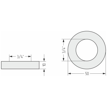 Отражатель TUBE d 50 мм (G 3/4" НР)