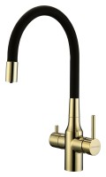Смеситель для кухни Salix золото, Sa213419-G, Paulmark