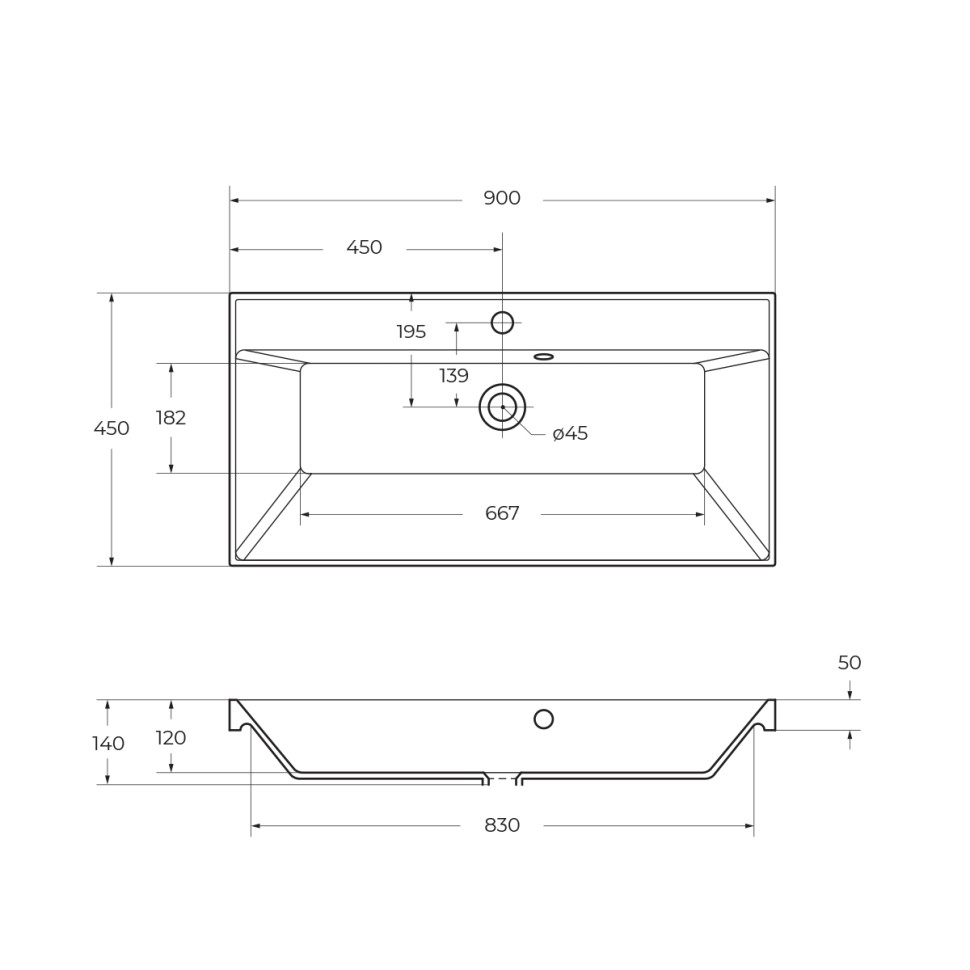 Раковина из литьевого мрамора BelBagno BB900/450-LV-MR-AST