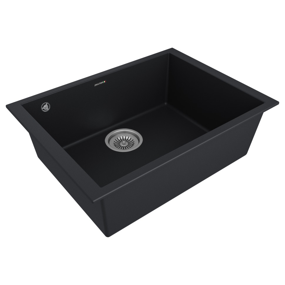 Мойка GRATO 60, ULTRAGRANIT, PM866044-BLM, BLACK, 600х440 мм, Paulmark