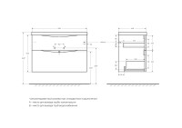 База под раковину подвесная BelBagno MARINO-H60-900-2C-SO-BL-P