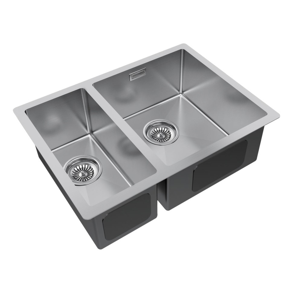 Мойка нерж. сталь GERBERG 59/2S UNI, PM225944-BSR, брашированная нерж.сталь, правая, 590х440мм, Paulmark