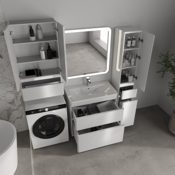 Колонна универсальная STYLE LINE "Атлантика 35" с корзиной, Люкс Плюс белый глянец