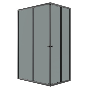 Душевое ограждение Niagara Eco NG-1129-14QT (120х90х190) прямоугольник,раздвижное,черный,стекло тонированное,1 место