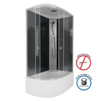 Душевая кабина Niagara Eco NG-7510-14R BLACK (120х80х215) высокий поддон(40см),стекло мозаика,4 места