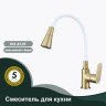 Смеситель Splenka для кухни с гибким изливом S41.43.03 Золотой сатин