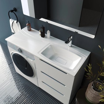 Раковина для тумбы OTTIMO EL1100L+ (c комплектом кронштейнов)