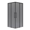 Душевое ограждение Niagara Nova NG-2829-34BLACK (90х90х195) квадрат,черный матовый,двери раздвижные,стекло тонированное,1 место