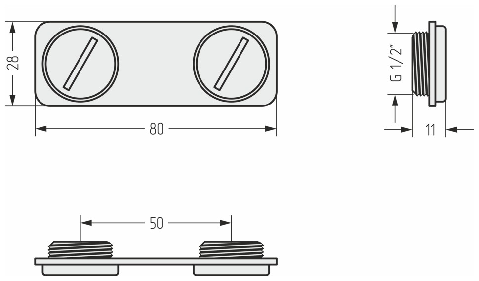 Пластина монтажная EU50 (G 1/2")