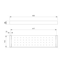 Полка в ванную Timo Petruma 15273/18 черное золото