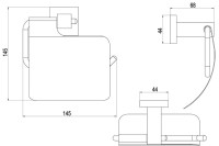 Бумагодержатель Timo Selene 17042/17 золото матовое