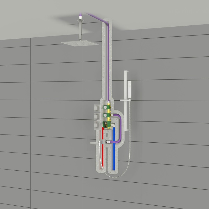Душевая система встроенная с термостатом Timo Selene SX-2239/00SM хром