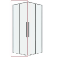 1/2 душевого ограждения Grossman Galaxy 1/2.K33.01.10.10.00 (100х195) хром,стекло прозрачное, 1 место
