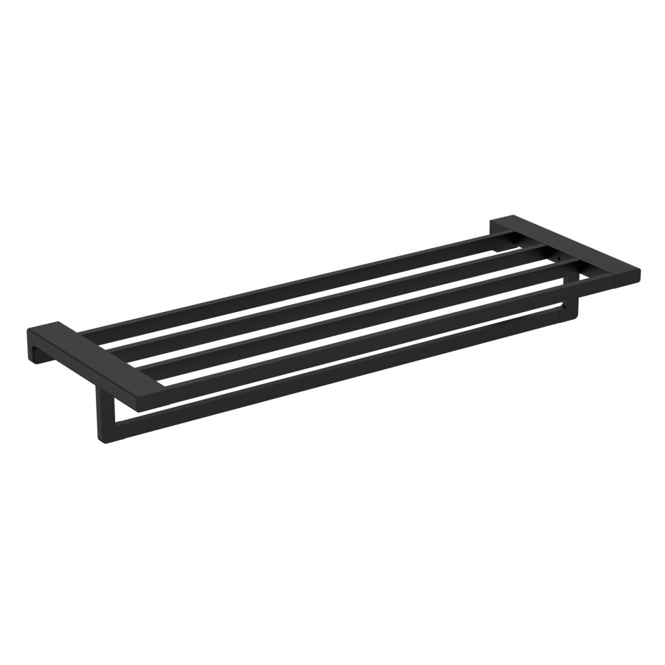 AQM7305MB Tivoli Полка для полотенец 600мм, черный матовый